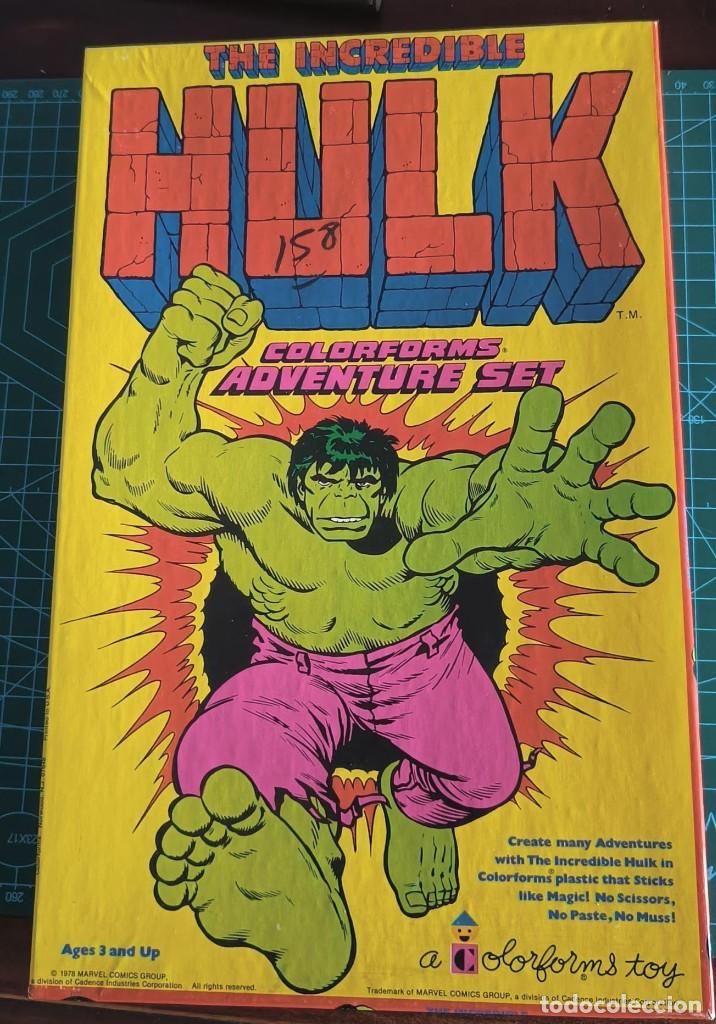 Juegos antiguos: 2 MARVEL COLORFORMS PLAY SET HULK SUPER HEROES - Foto 2