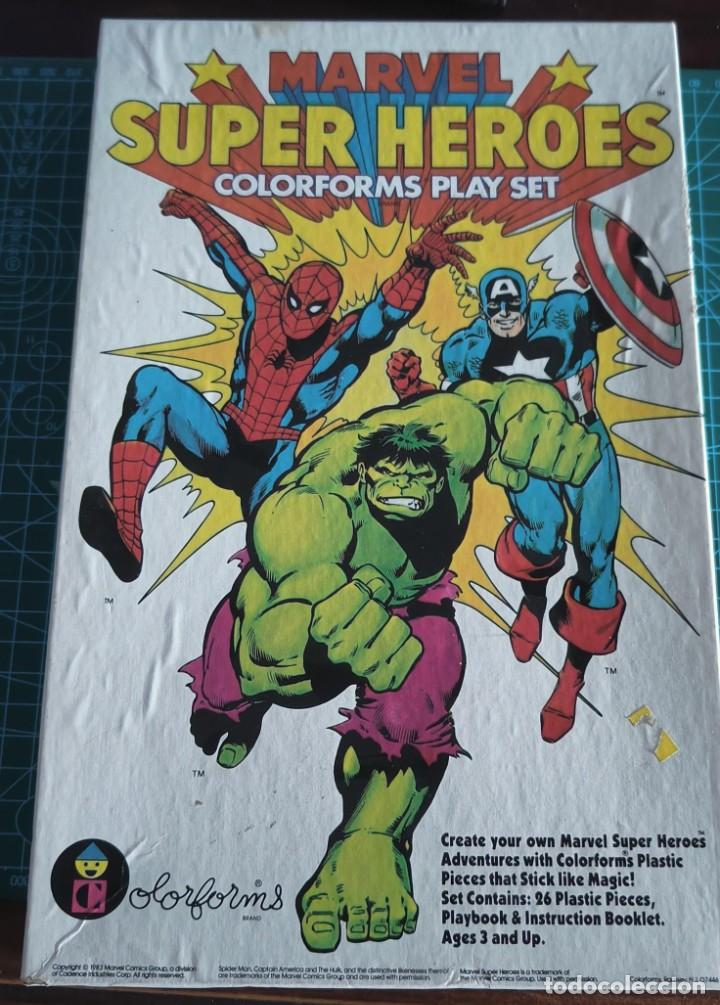 Juegos antiguos: 2 MARVEL COLORFORMS PLAY SET HULK SUPER HEROES - Foto 5