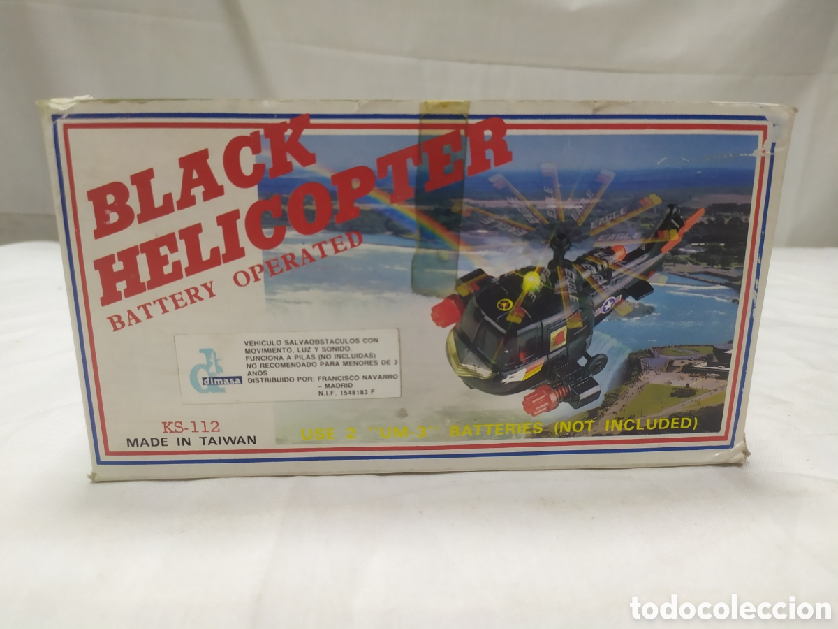 Juegos antiguos: Black helicopter, helic&oacute;ptero a pilas - Foto 1