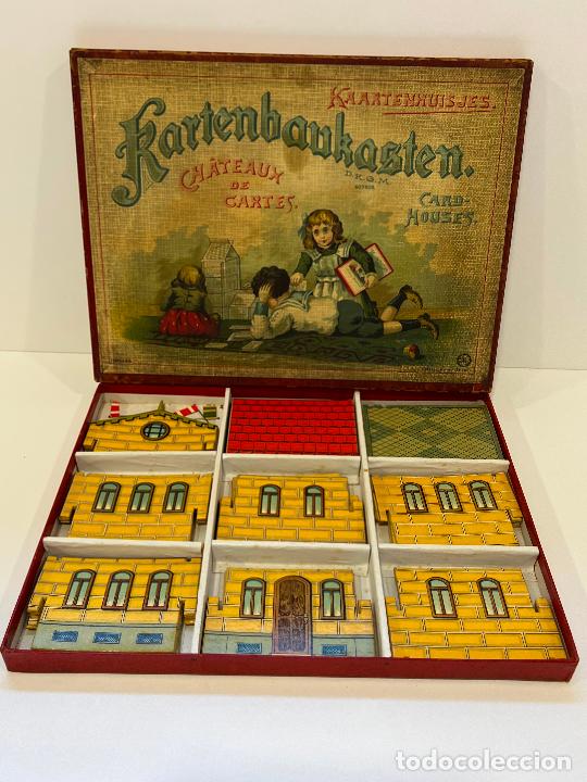 Jogos antigos: ANTIGUO JUEGO DE CONSTRUCCION ALEMAN DE CARTON - KARTENBAUKASTEN