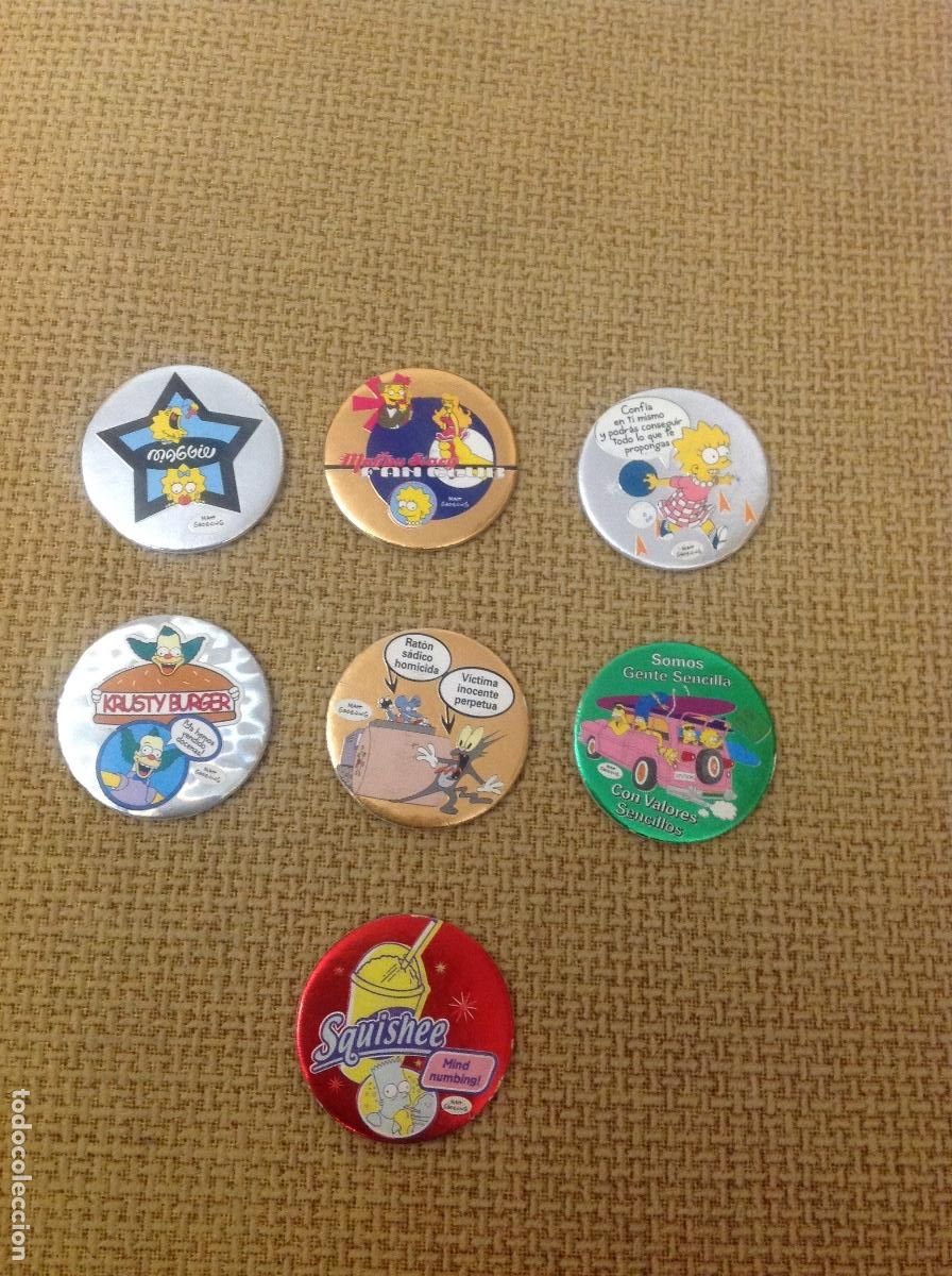 Juegos antiguos: Lote Tazos Pickers The Simpsons - Foto 1