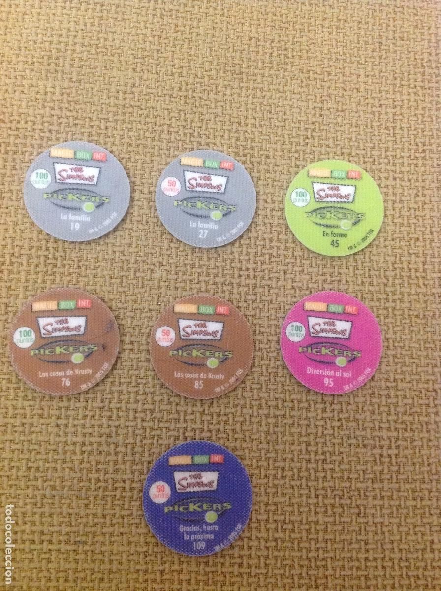 Juegos antiguos: Lote Tazos Pickers The Simpsons - Foto 2