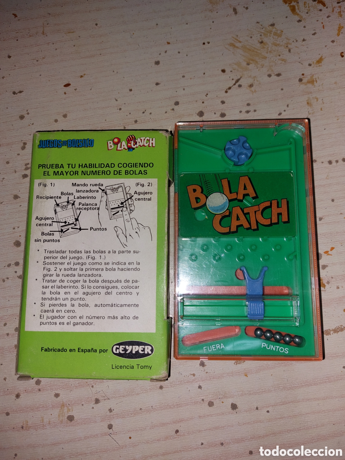 Juegos antiguos: Juego de bolsillo Geyper. Bolacatch - Foto 1