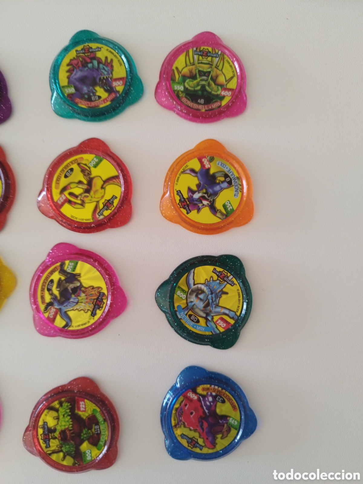Juegos antiguos: Lote 16 tazos invizimals - Foto 3