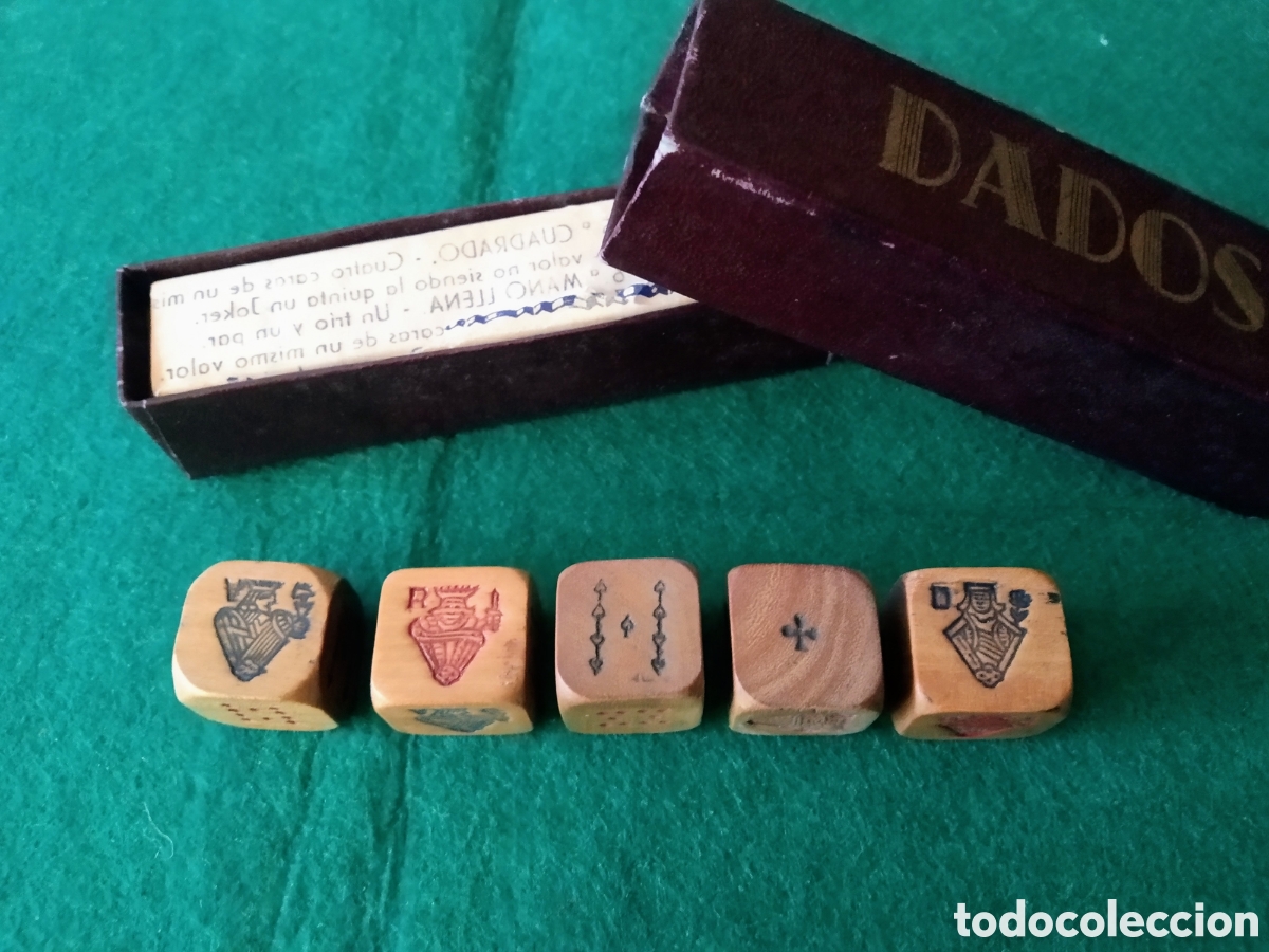 Juegos antiguos: ANTIGUO JUEGO DE DADOS DE MADERA - Foto 6