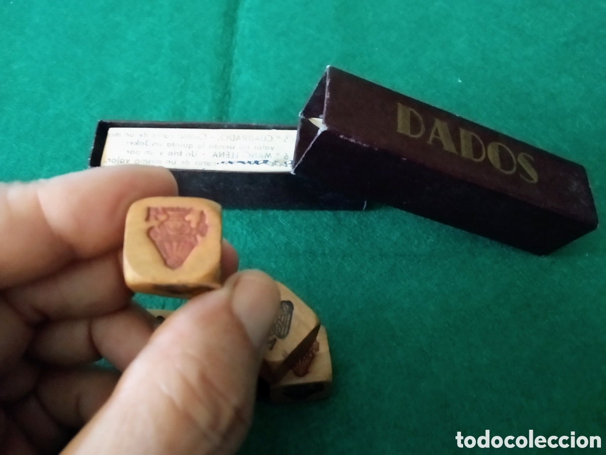 Juegos antiguos: ANTIGUO JUEGO DE DADOS DE MADERA - Foto 7