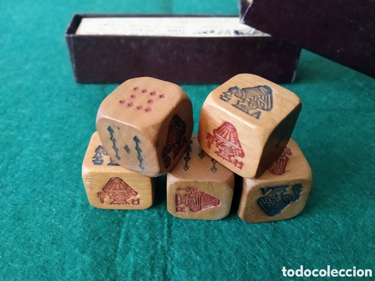Juegos antiguos: ANTIGUO JUEGO DE DADOS DE MADERA - Foto 8