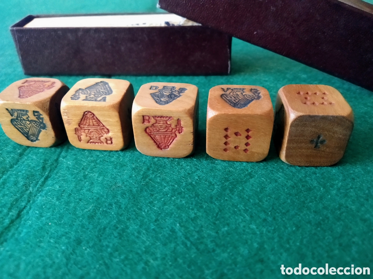 Juegos antiguos: ANTIGUO JUEGO DE DADOS DE MADERA - Foto 9