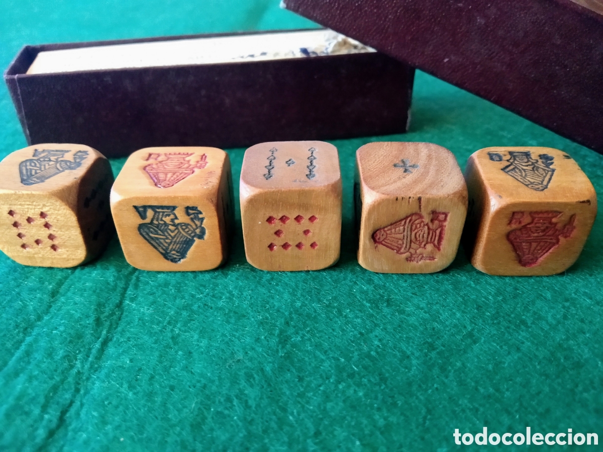 Juegos antiguos: ANTIGUO JUEGO DE DADOS DE MADERA - Foto 10