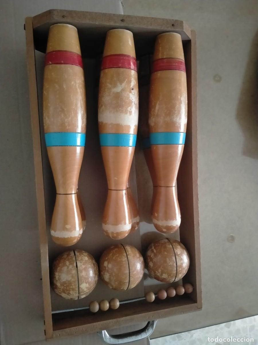 Juegos antiguos: jueguo de bolos antiguo - Foto 1