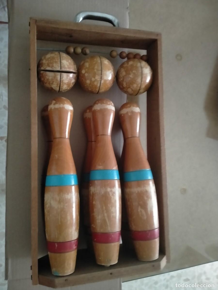 Juegos antiguos: jueguo de bolos antiguo - Foto 2