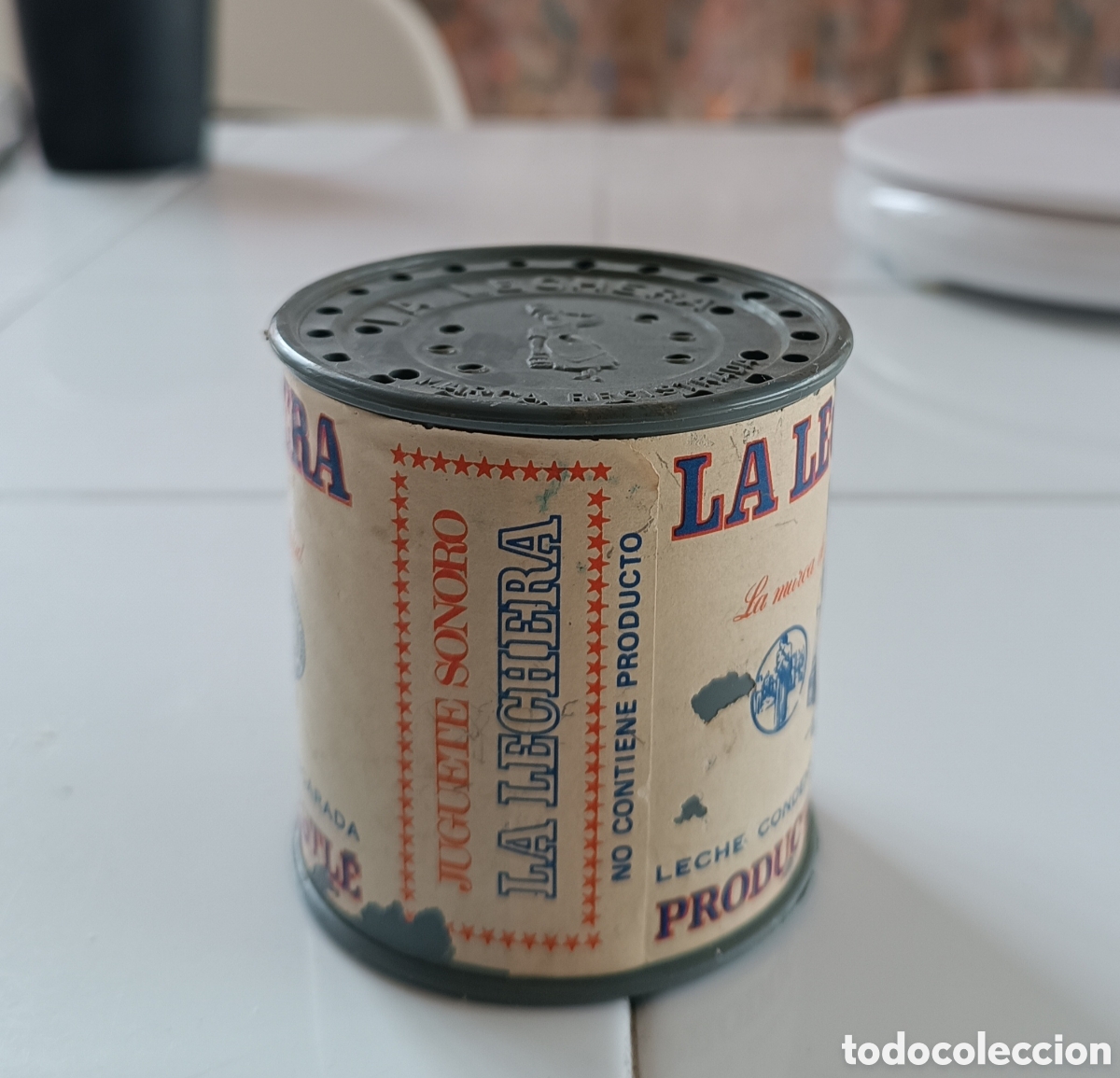 Juegos antiguos: Juguete sonoro leche condensada LA LECHERA. - Foto 4