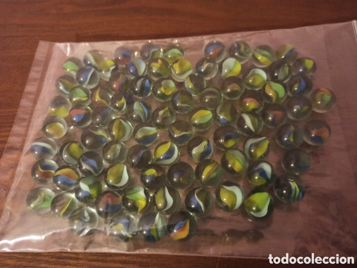 Juegos antiguos: Lote de 83 canicas - Foto 2