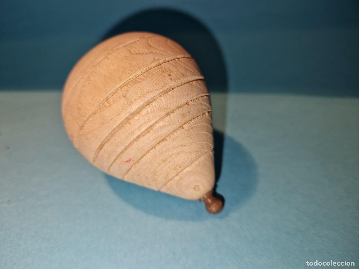Juegos antiguos: ANTIGUA PEONZA DE MADERA - Foto 2