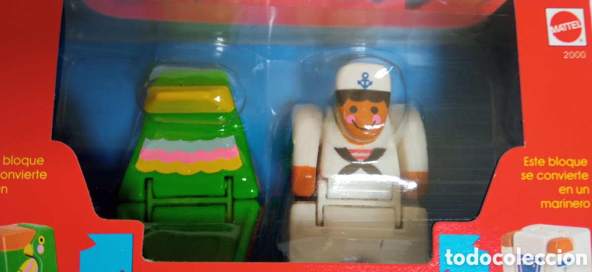 Juegos antiguos: DOUBLES.BLOQUES TRANSFORMABLES.LORO Y MARINERO.MATTEL 1987.SIN ABRIR. - Foto 2