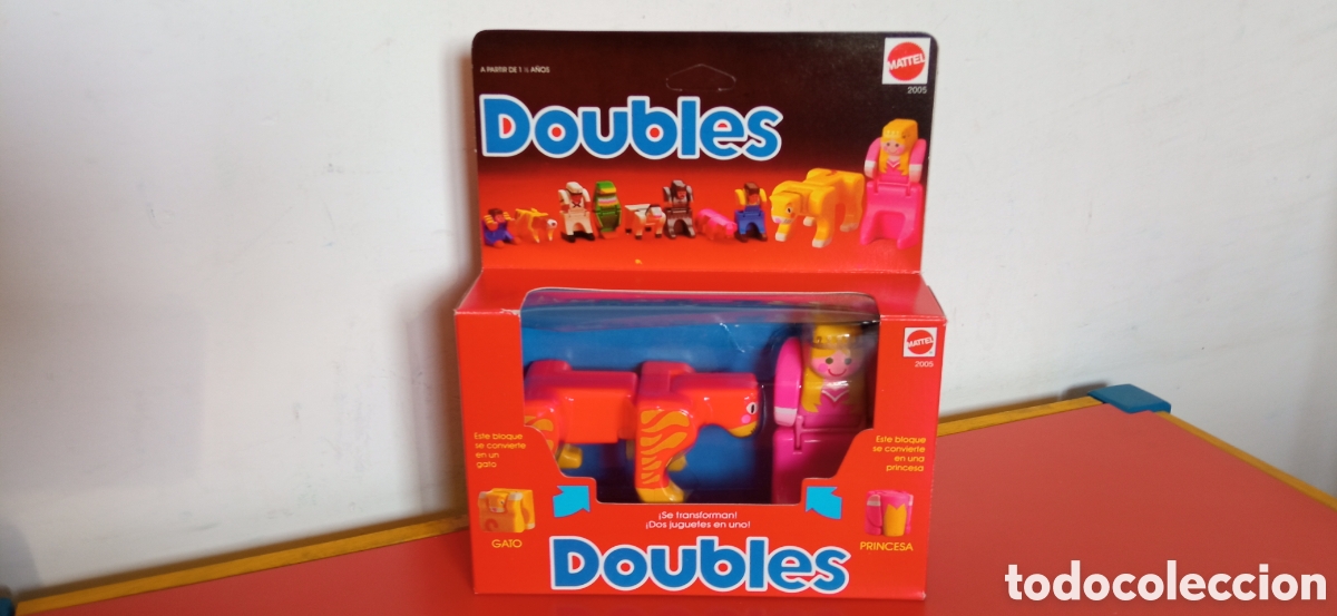 Juegos antiguos: DOUBLES.BLOQUES TRANSFORMABLES.GATO Y PRINCESA.MATTEL 1987.SIN ABRIR. - Foto 2