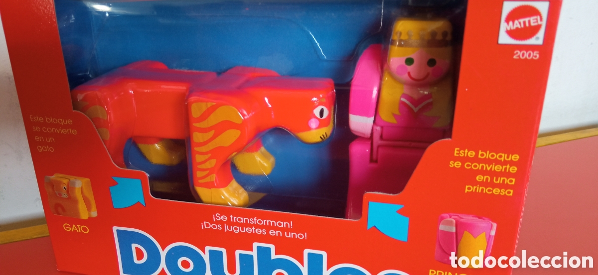 Juegos antiguos: DOUBLES.BLOQUES TRANSFORMABLES.GATO Y PRINCESA.MATTEL 1987.SIN ABRIR. - Foto 1