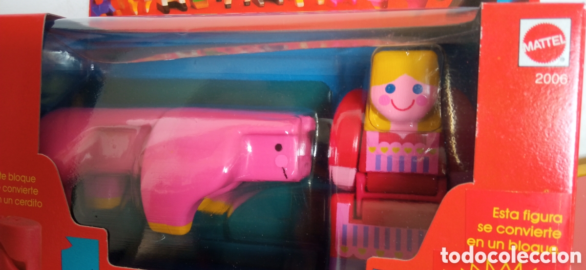 Juegos antiguos: DOUBLES.BLOQUES TRANSFORMABLES.CERDITO Y GRANJERA.MATTEL 1987.SIN ABRIR. - Foto 2