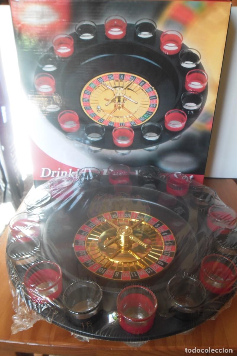 Juegos antiguos: JUEGO DE RULETA CON VASOS DE CHUPITOS A ESTRENAR - Foto 1