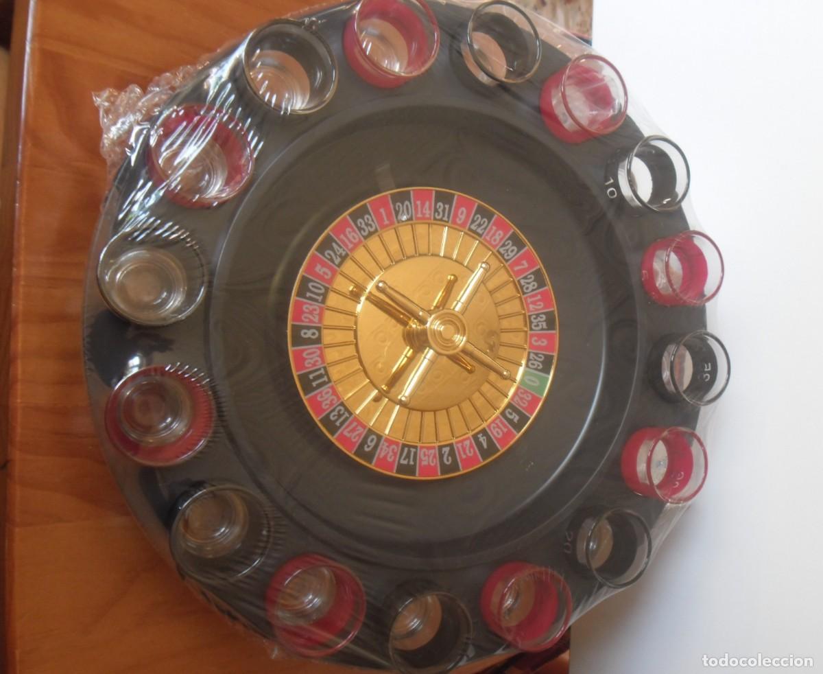 Juegos antiguos: JUEGO DE RULETA CON VASOS DE CHUPITOS A ESTRENAR - Foto 2