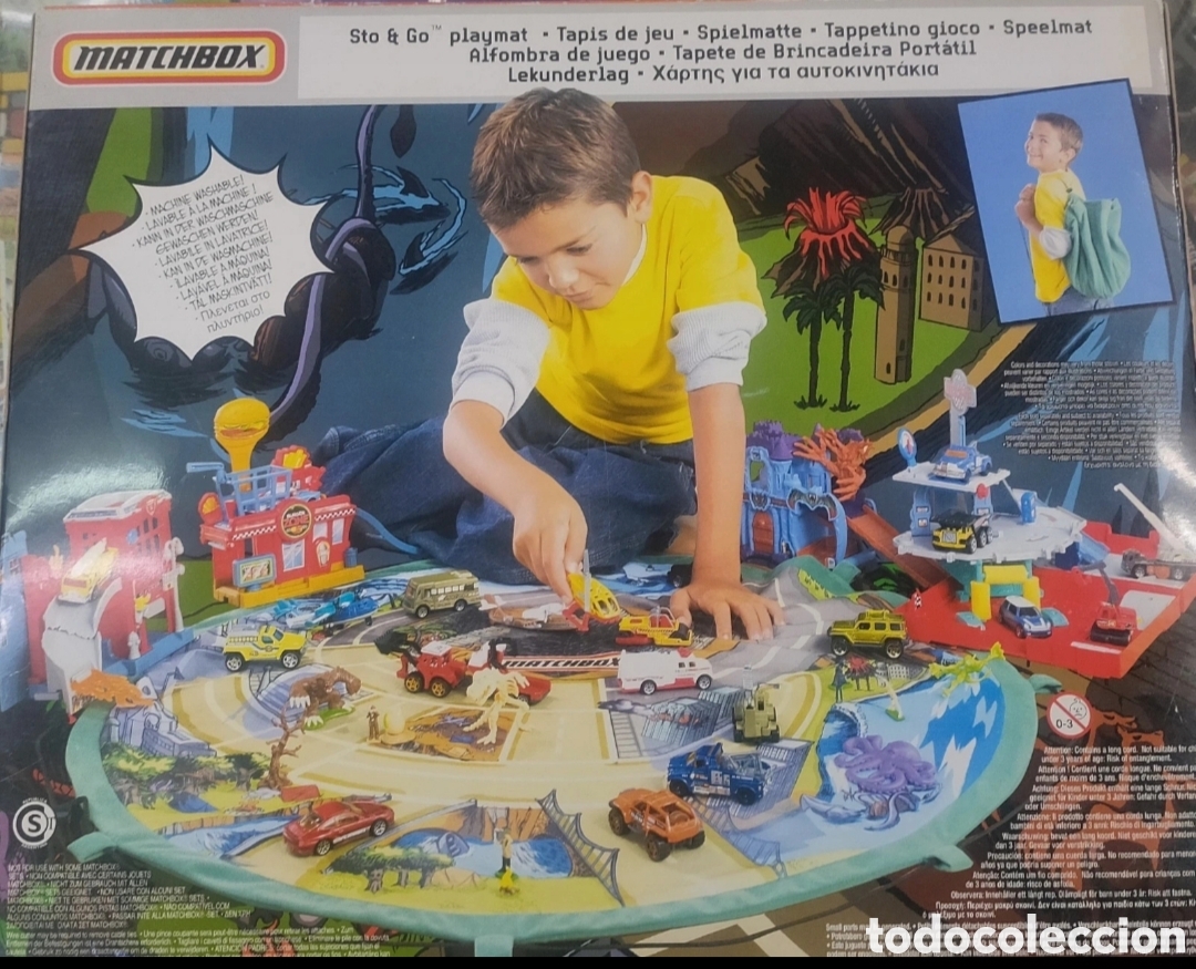 Juegos antiguos: Alfombra de juego Matchbox - Foto 2
