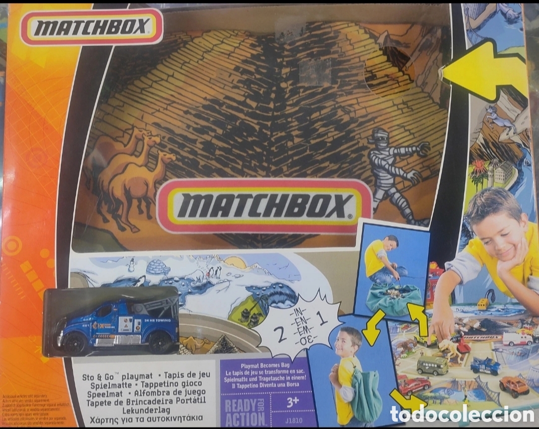Juegos antiguos: Alfombra de juego Matchbox - Foto 1