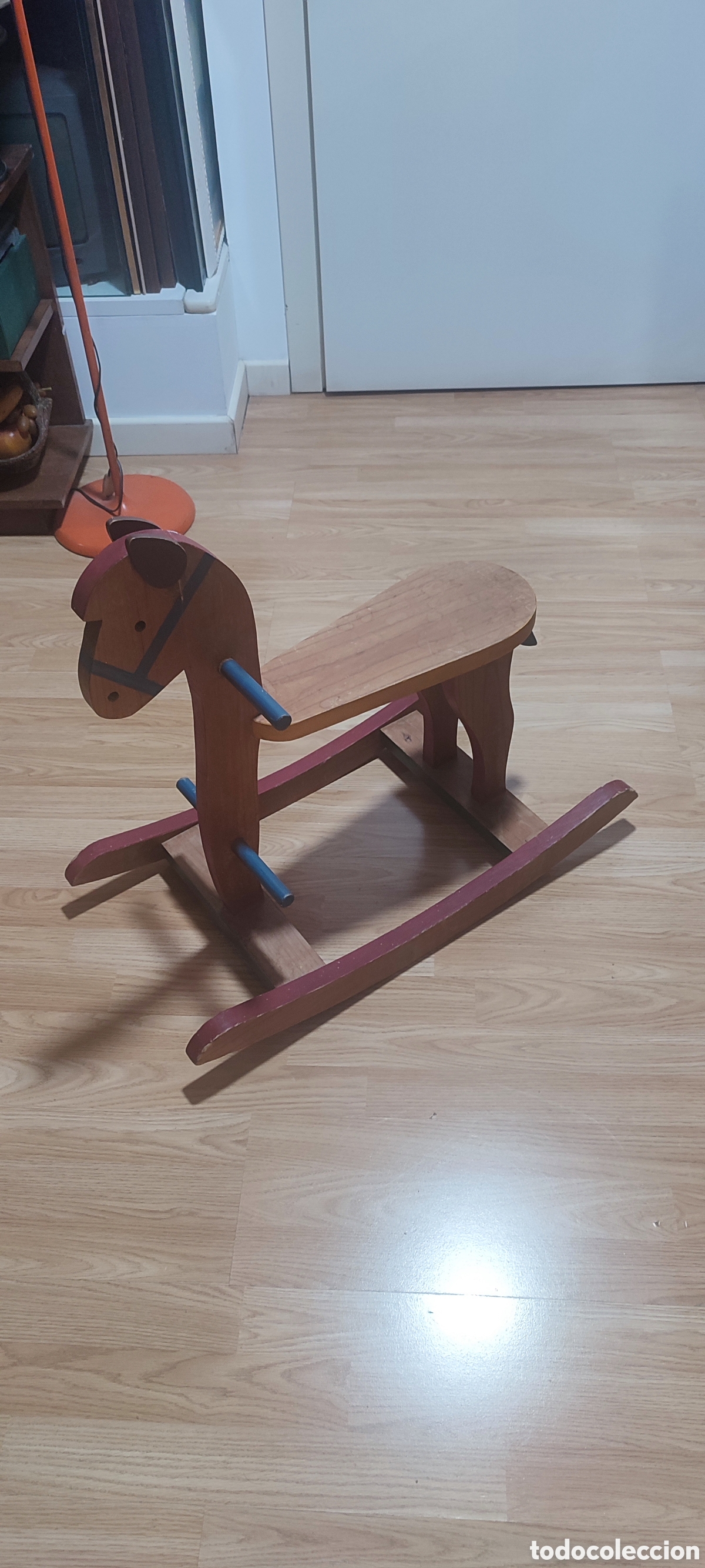 Juegos antiguos: CABALLITO BALANCIN DE MADERA - Foto 3
