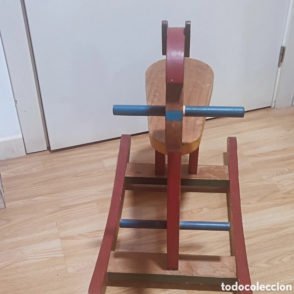 Juegos antiguos: CABALLITO BALANCIN DE MADERA - Foto 4