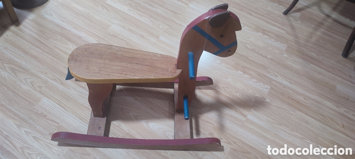 Juegos antiguos: CABALLITO BALANCIN DE MADERA - Foto 5