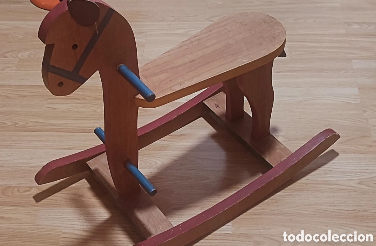 Juegos antiguos: CABALLITO BALANCIN DE MADERA - Foto 6