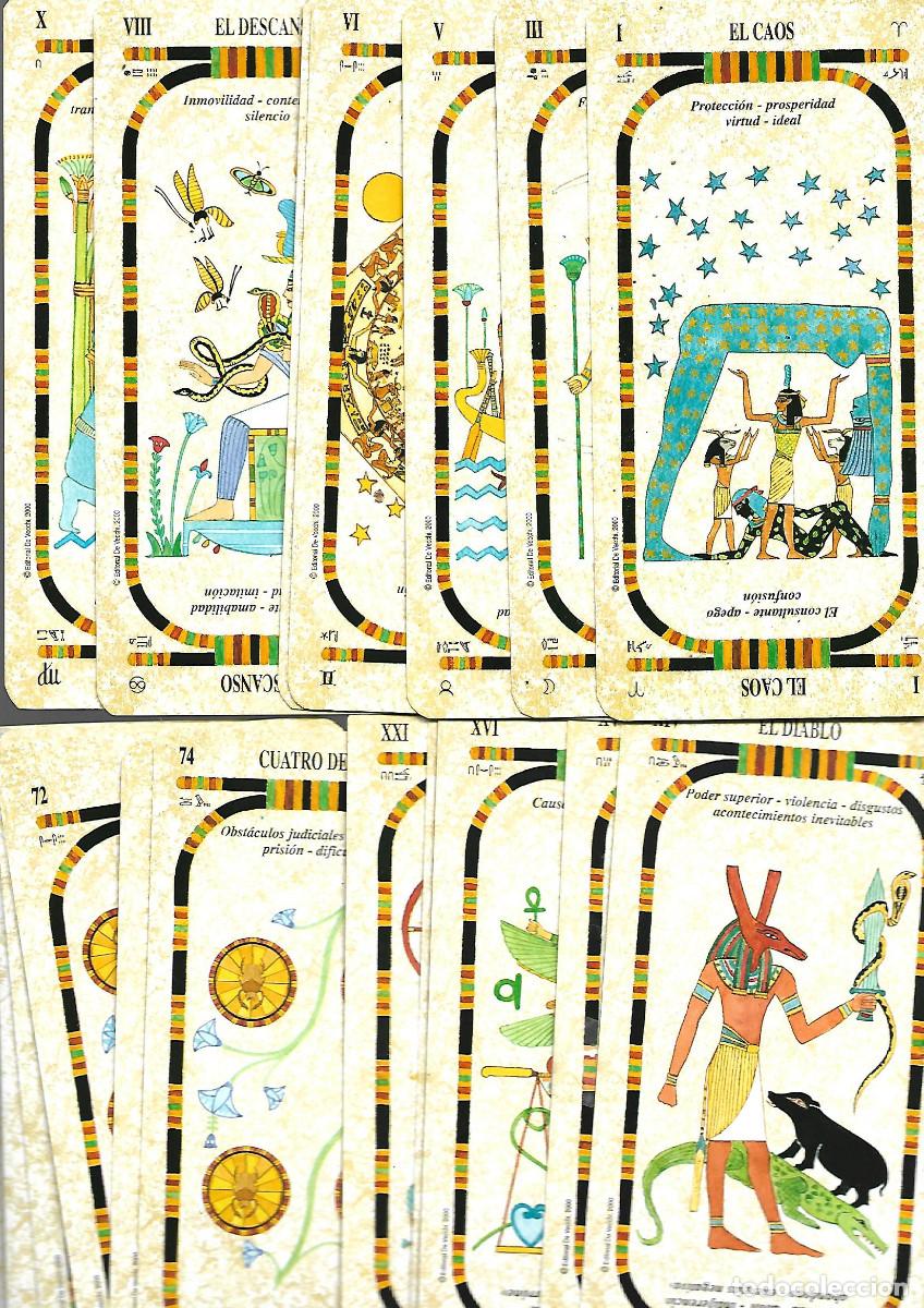 Juegos antiguos: TAROT DE NEFERTITIS 59 CARTAS - Foto 1