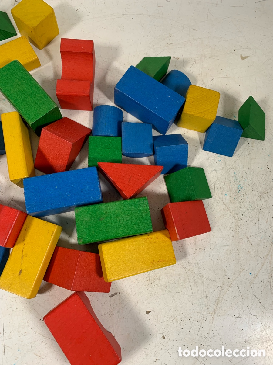 Juegos antiguos: 01_ Antiguos bloques de construcci&oacute;n de madera - Foto 4
