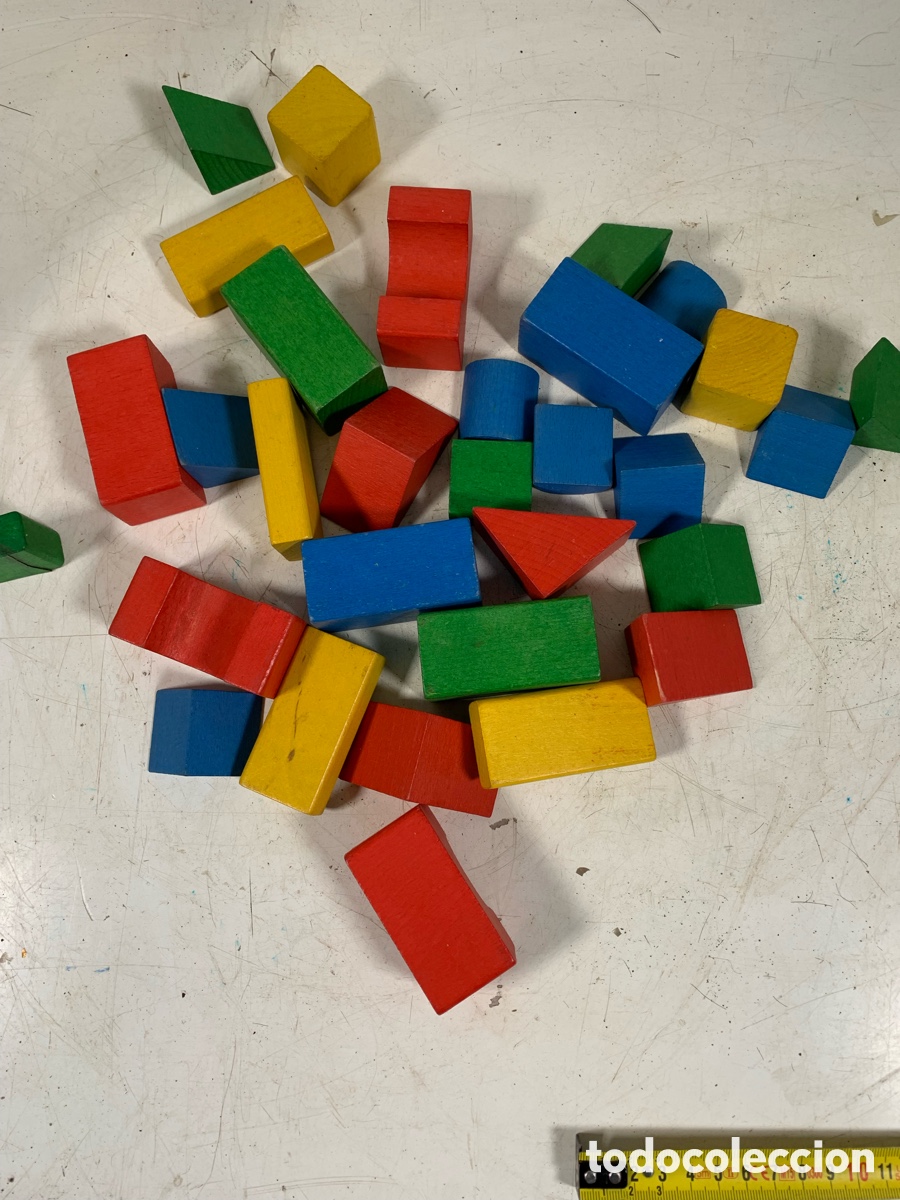 Juegos antiguos: 01_ Antiguos bloques de construcci&oacute;n de madera - Foto 1