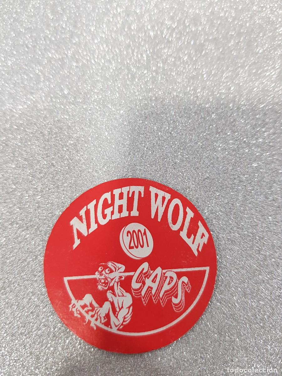 Juegos antiguos: Tazo NIGHT WOLF 2001 CAPS POG - Foto 2