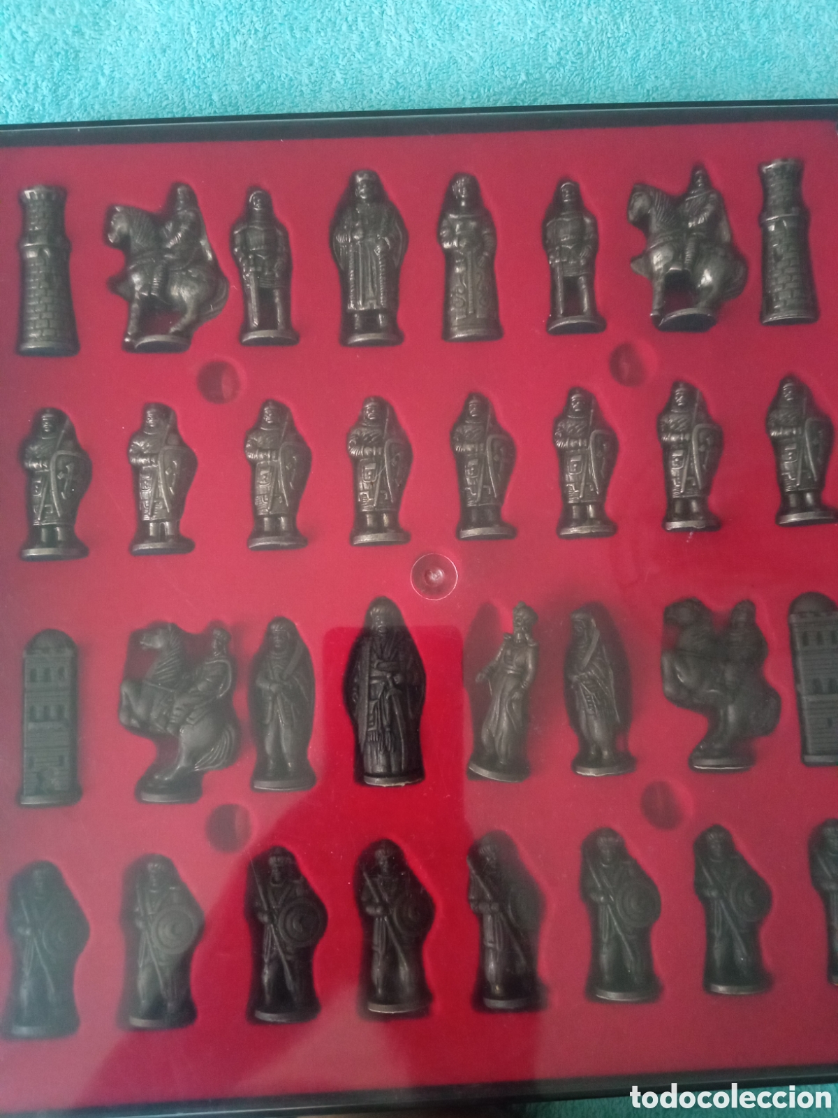 Juegos antiguos: Juego de Ajedrez Moros y Cristianod - Foto 4