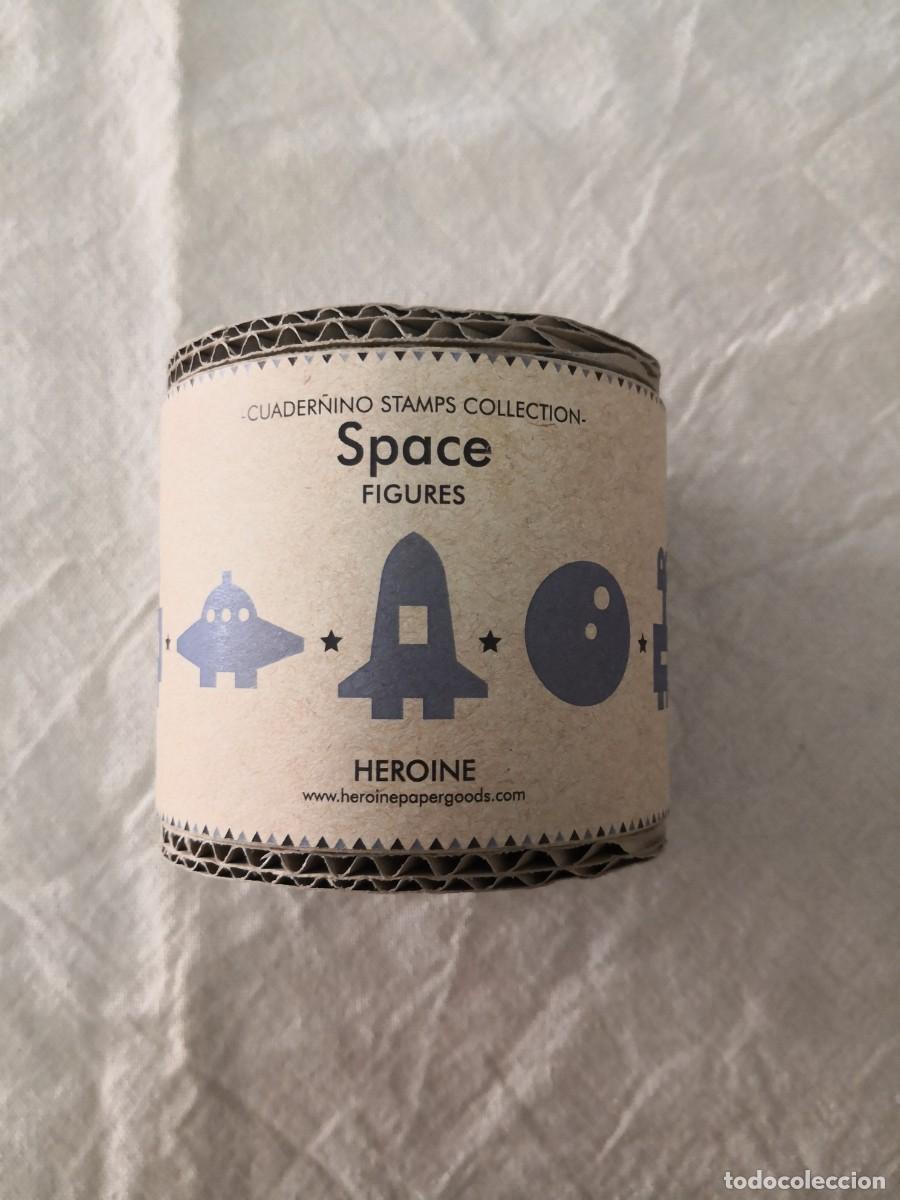 Juegos antiguos: juego de sellos de estampado SPACE FIGURES - Foto 1