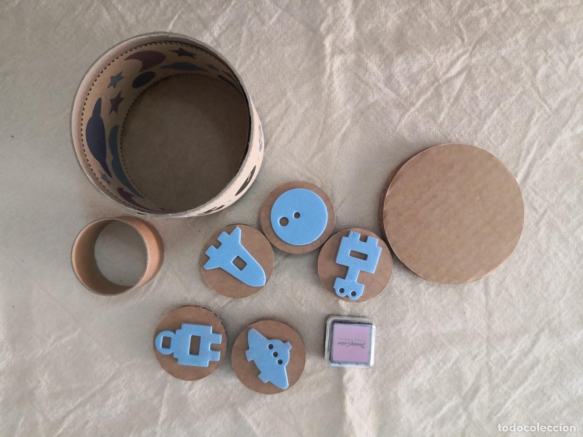 Juegos antiguos: juego de sellos de estampado SPACE FIGURES - Foto 2