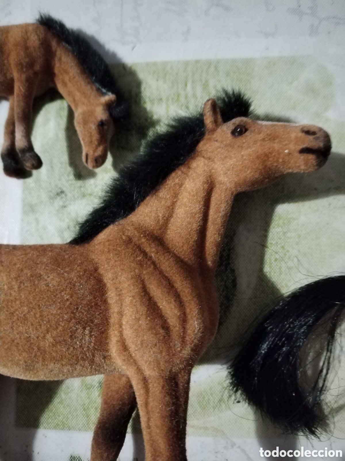 Juegos antiguos: Tres caballos fieltro vintage - Foto 3