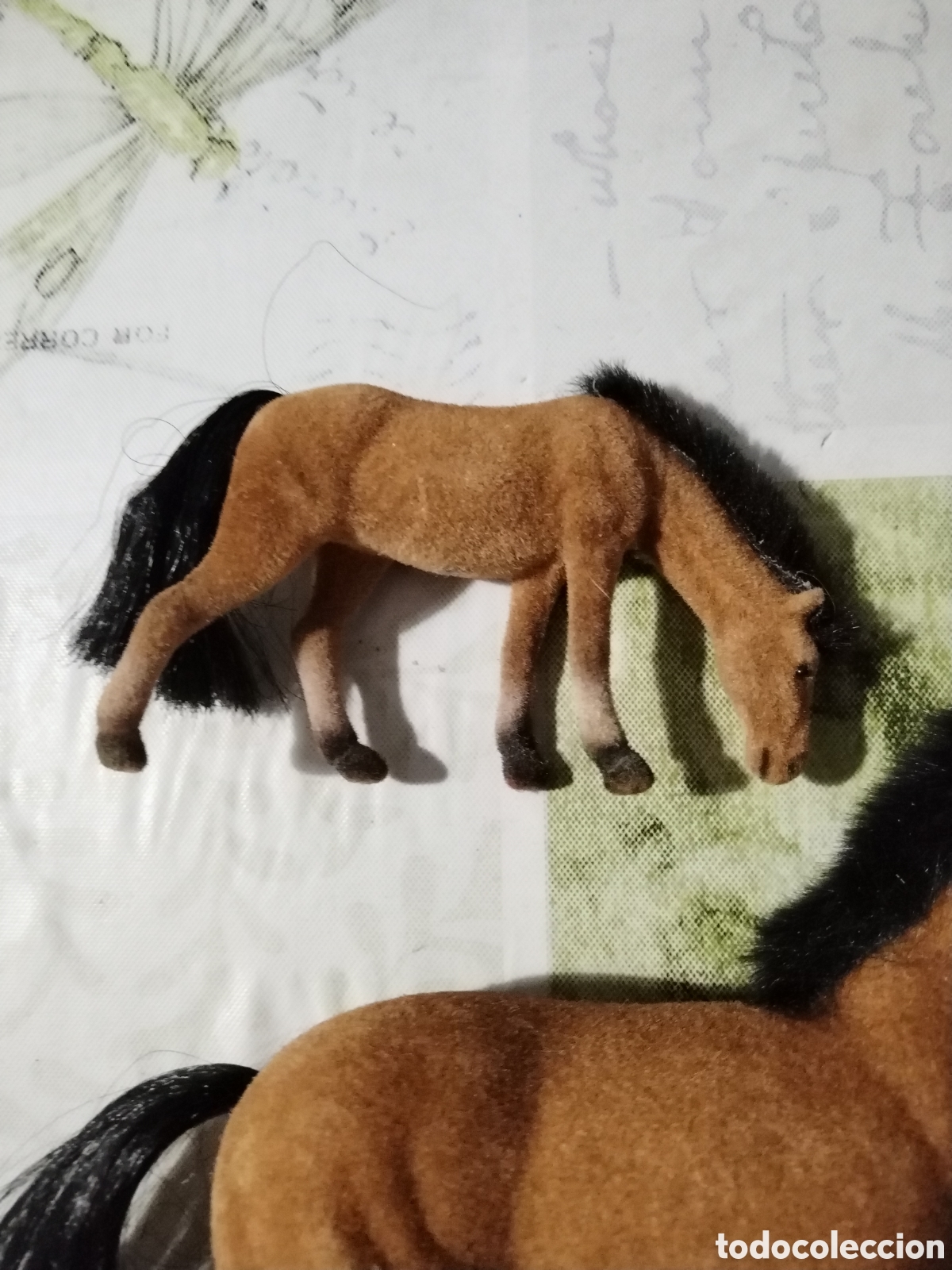Juegos antiguos: Tres caballos fieltro vintage - Foto 4