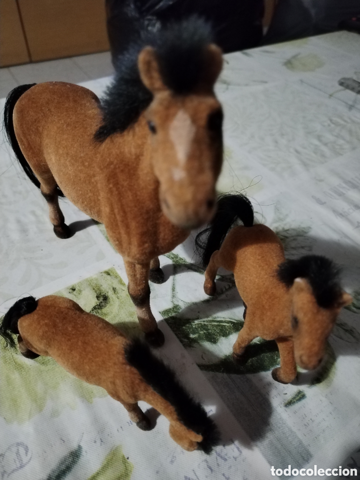 Juegos antiguos: Tres caballos fieltro vintage - Foto 9