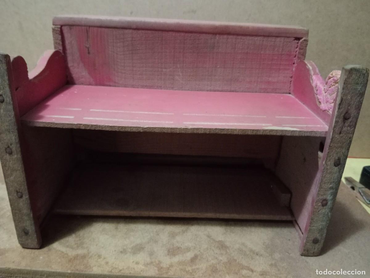 Juegos antiguos: Antiguo piano de juguete en madera - Foto 7