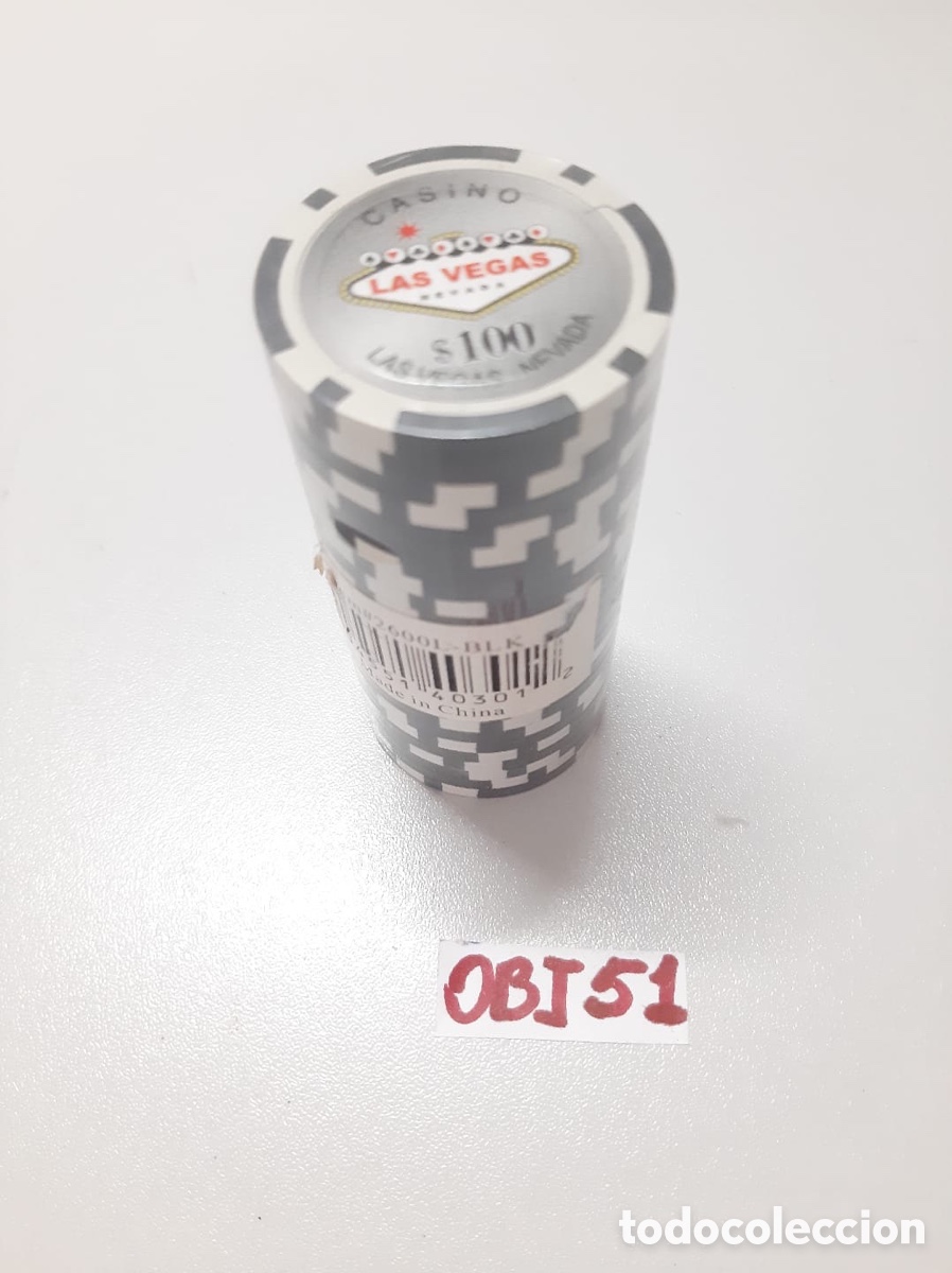 Juegos antiguos: Fichas de p&oacute;quer - (25) &rdquo;100&rdquo; Las Vegas - Foto 1