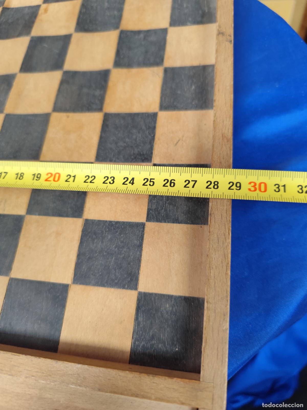 Juegos antiguos: TABLERO AJEDREZ DAMERO BACKGAMMON EN MADERA - Foto 6