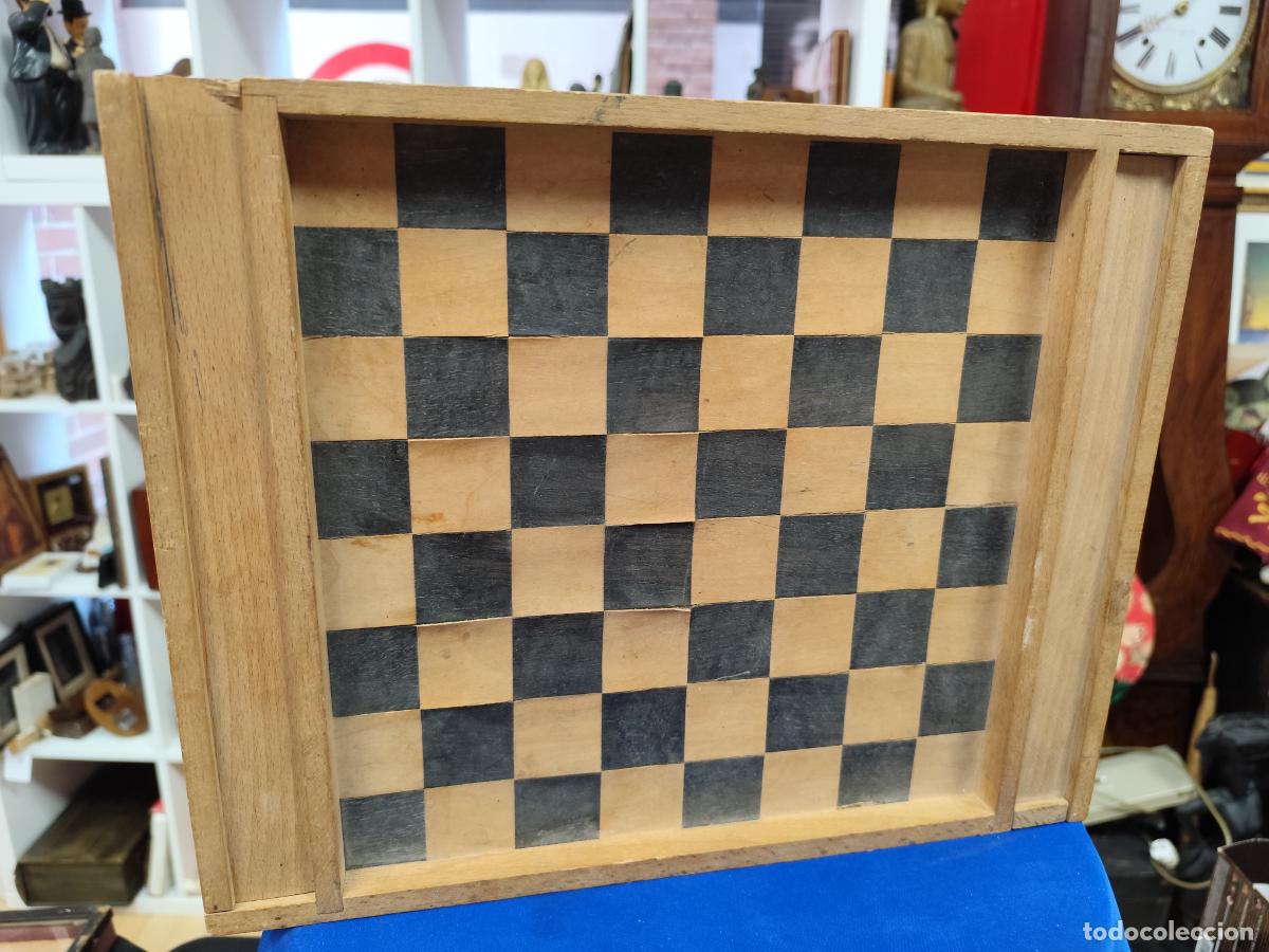 Juegos antiguos: TABLERO AJEDREZ DAMERO BACKGAMMON EN MADERA - Foto 1