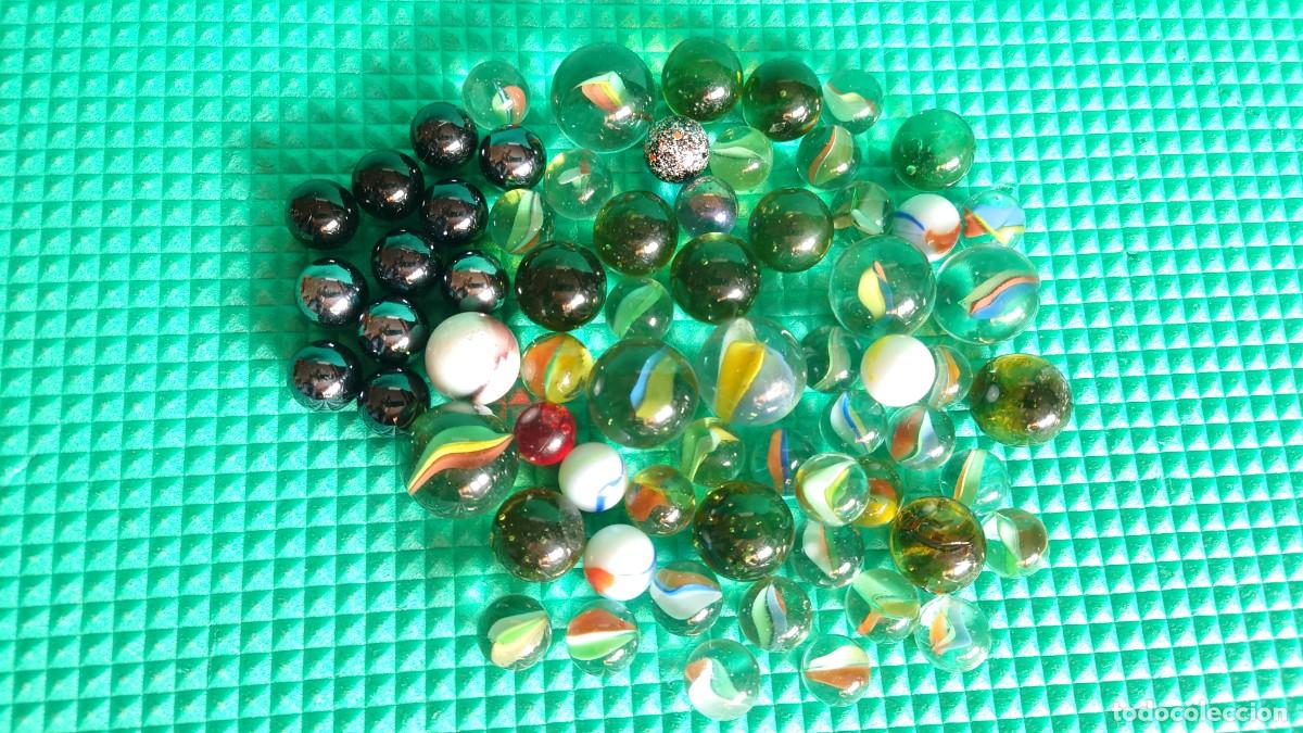 Juegos antiguos: LOTE CANICAS DE COLORES - Foto 1