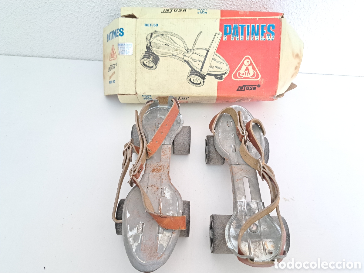 Juegos antiguos: Antiguos patines en caja original - Foto 1