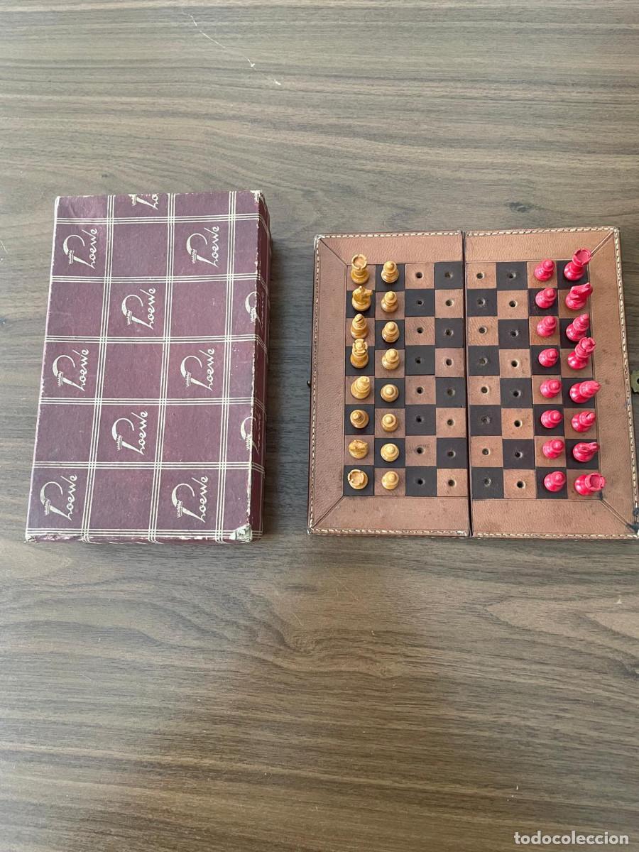 Juegos antiguos: AJEDREZ DE VIAJE LOEWE ANTIGUO - Foto 2