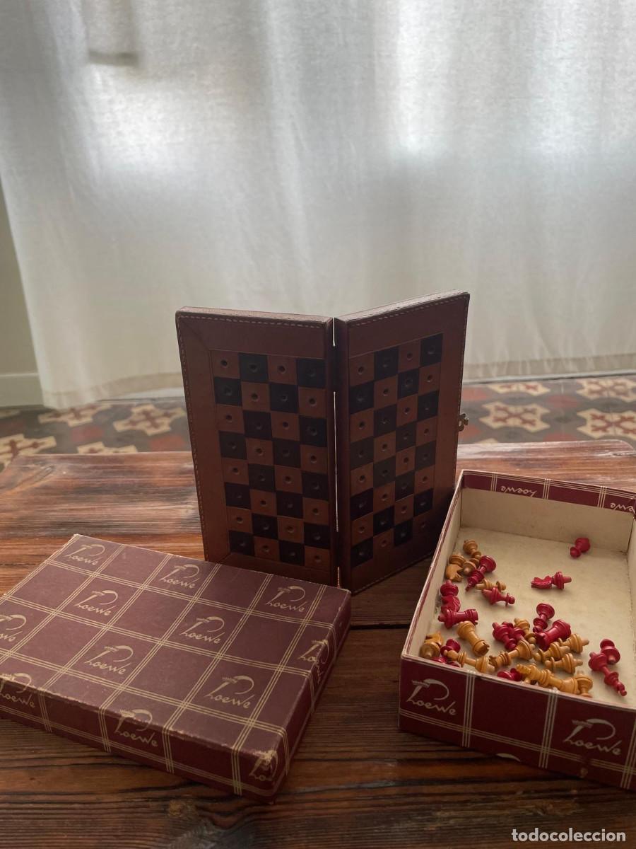 Juegos antiguos: AJEDREZ DE VIAJE LOEWE ANTIGUO - Foto 4