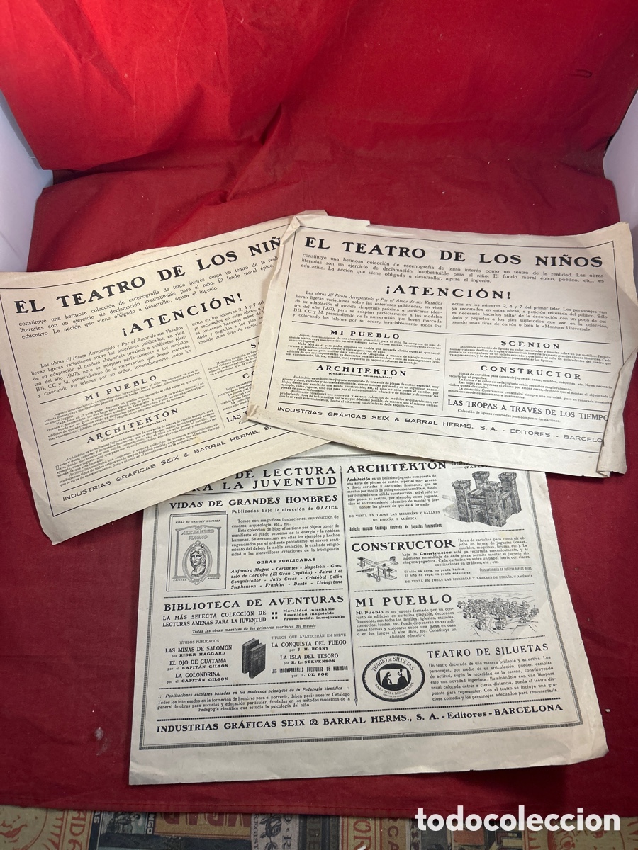 Juegos antiguos: HOJAS DEL TEATRO DE LOS NI&Ntilde;OS - Foto 1