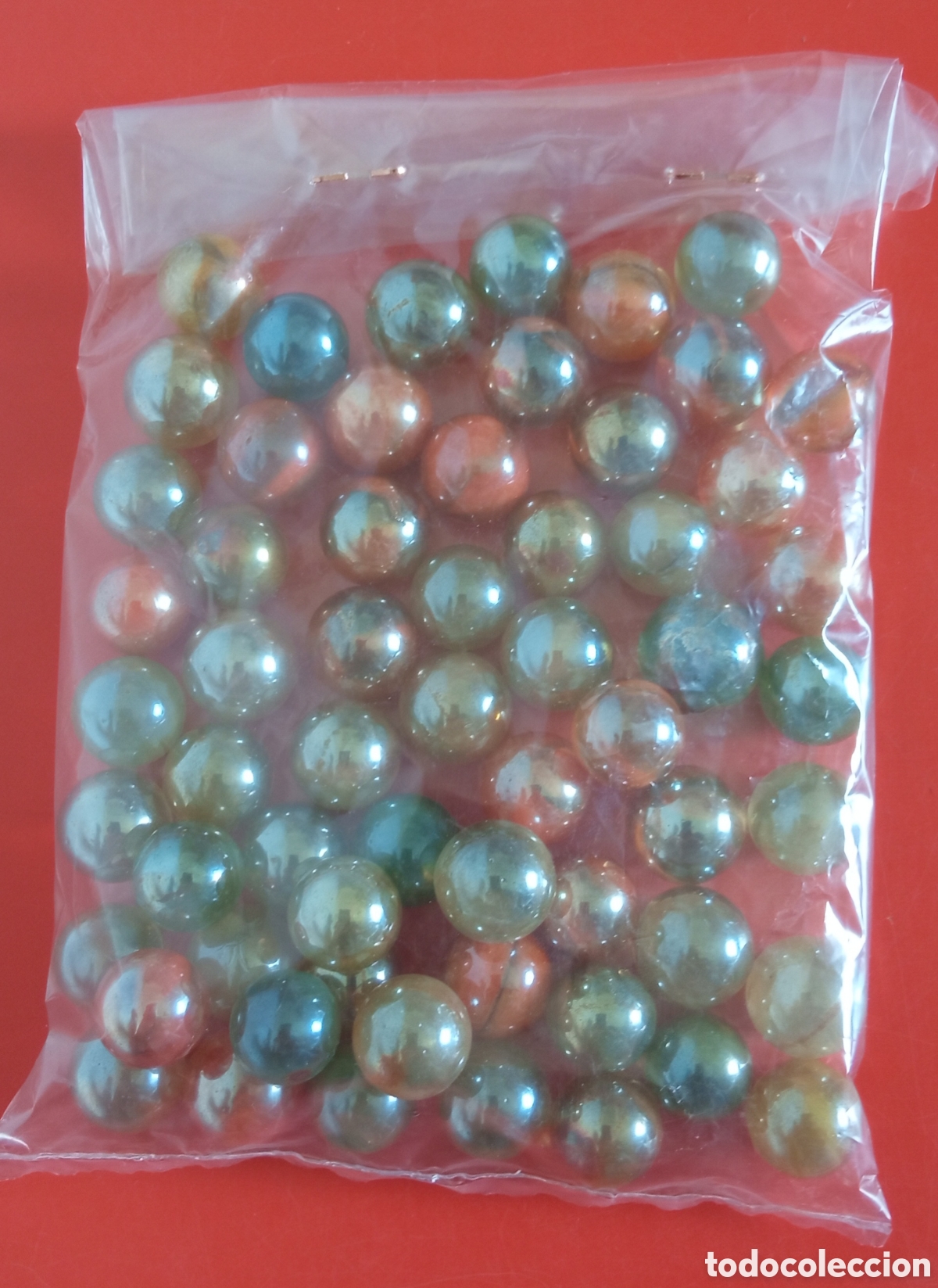 Juegos antiguos: 60 CANICAS TORNASOL 70S.NUEVAS. - Foto 2